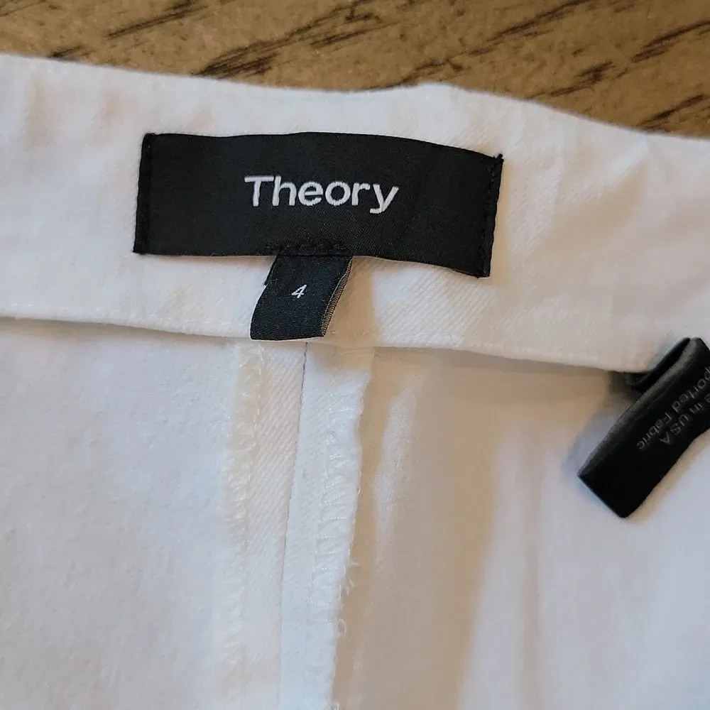 Theory white capri pants size 4 🤍 - Picture 7 of 13
